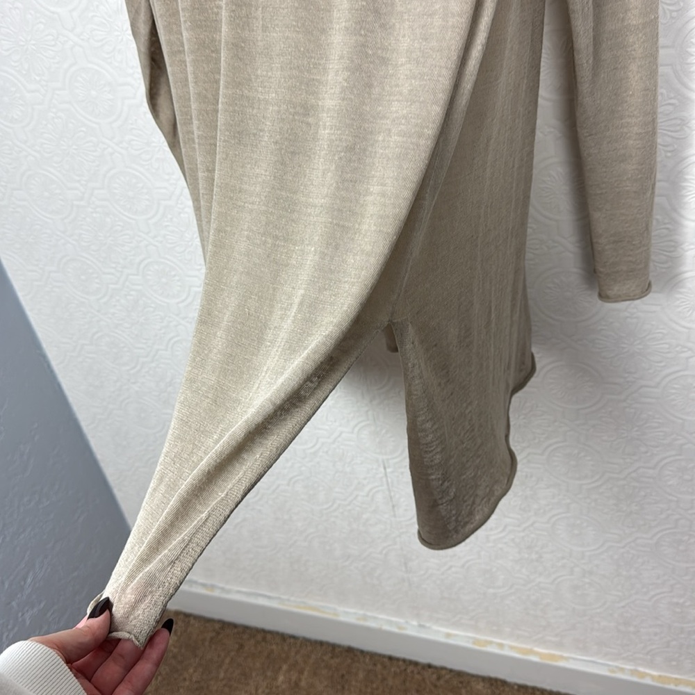 Eileen Fisher Linen Nylon Sheer Lightweight Breathable Tunic Shirt Long Sleeve - Picture 7 of 8